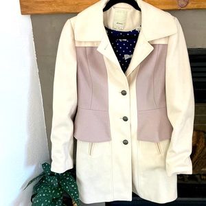 Anthropologie Ivory Elevenses Colette Trench Coat